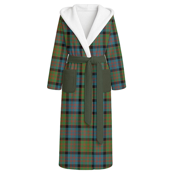 MacDonald (Donald) Ancient Clan Badge Tartan Flannel Hooded Bathrobe