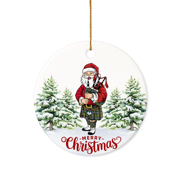 MacDonald (Donald) Ancient Tartan Ceramic Ornament Santa