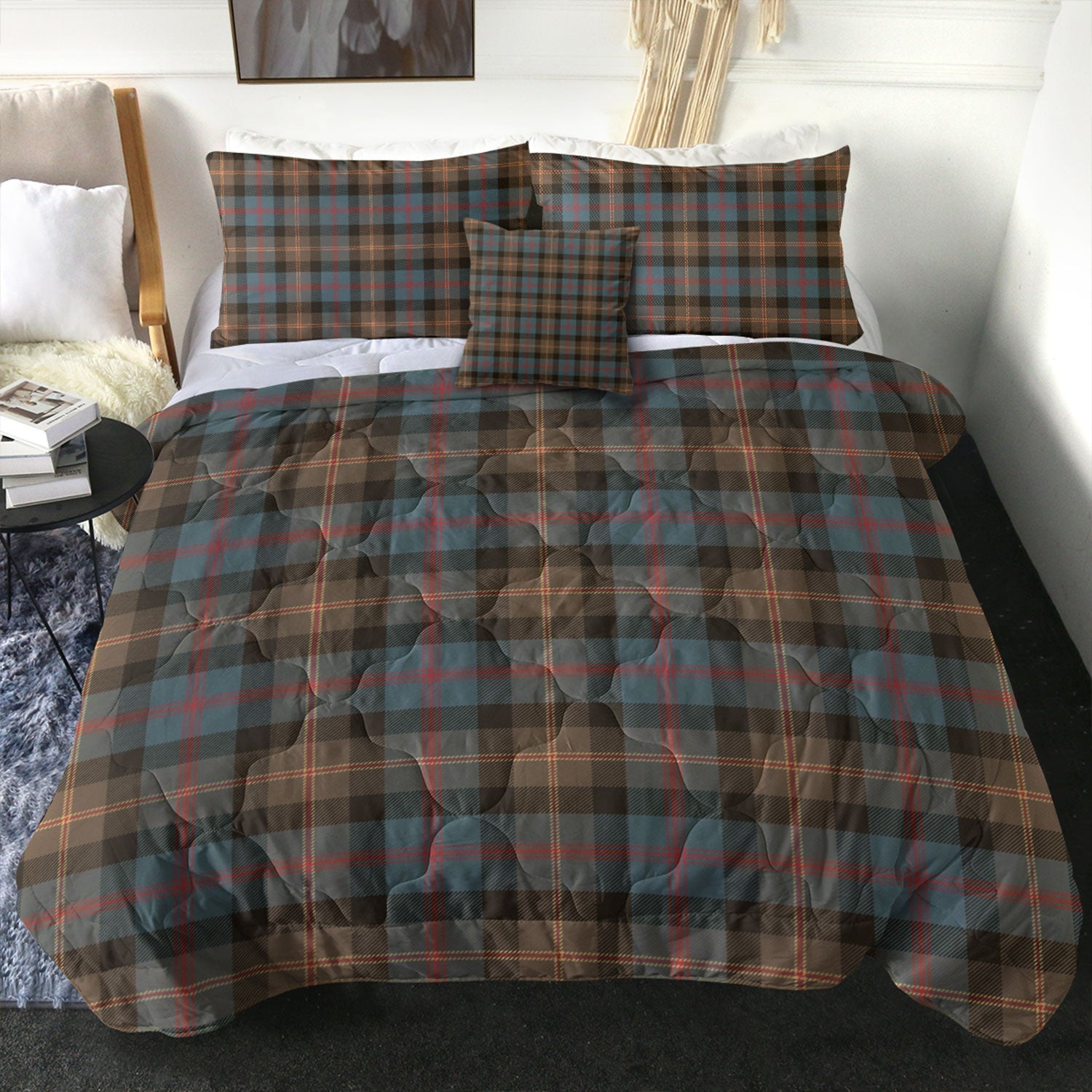 Scottish Tartan MacDonald of Lochmaddy (Donald of Loch Mhaddy) Weathered Clan Crewneck Sweatshirt Plaid Style