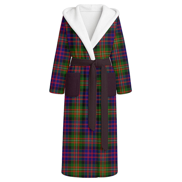 MacDonnell Clan Badge Tartan Flannel Hooded Bathrobe