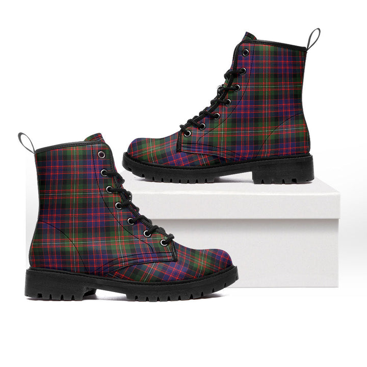 MacDonnell Clan Badge Tartan Leather Boots