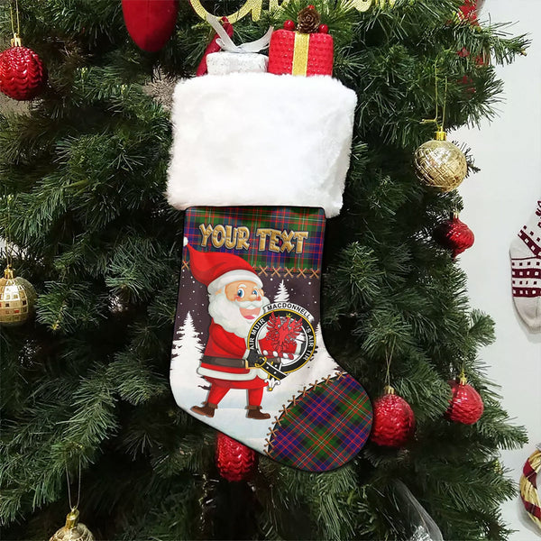 MacDonnell Clan Badge Tartan Christmas Stocking Holiday Blessings Merry Christmas Joy
