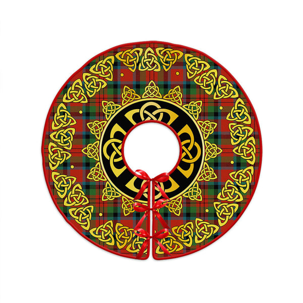 MacDuff Ancient Clan Badge Tartan Christmas Tree Skirt Golden Celtic Heritage