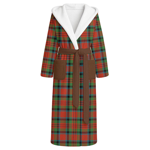 MacDuff Ancient Clan Badge Tartan Flannel Hooded Bathrobe