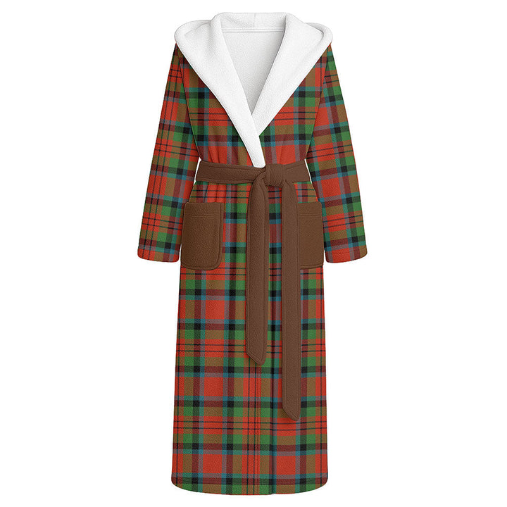 MacDuff Ancient Clan Badge Tartan Flannel Hooded Bathrobe