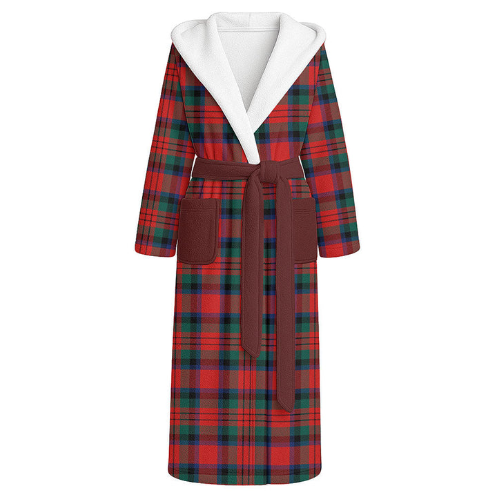 MacDuff Modern Clan Badge Tartan Flannel Hooded Bathrobe