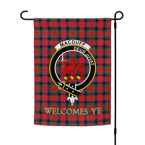 MacDuff Modern Clan Badge Tartan Garden Flag