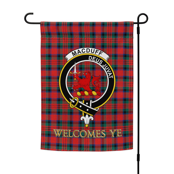 MacDuff Modern Clan Badge Tartan Garden Flag