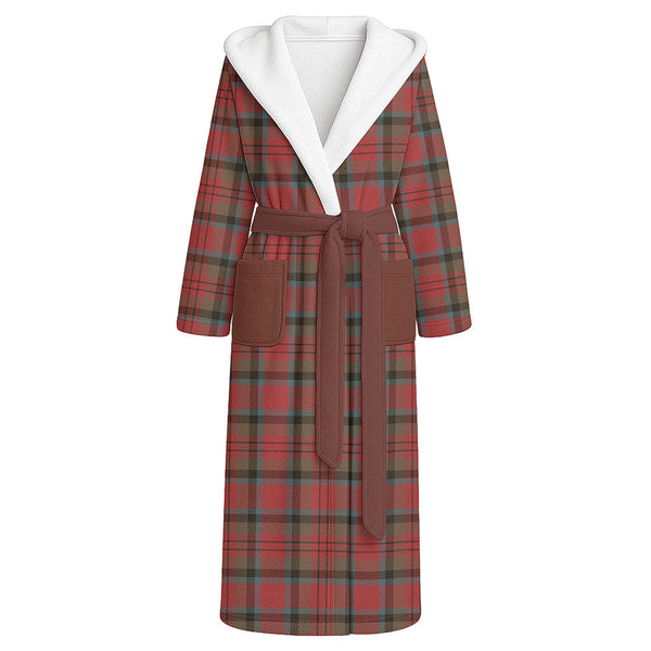 MacDuff Weathered Clan Badge Tartan Flannel Hooded Bathrobe