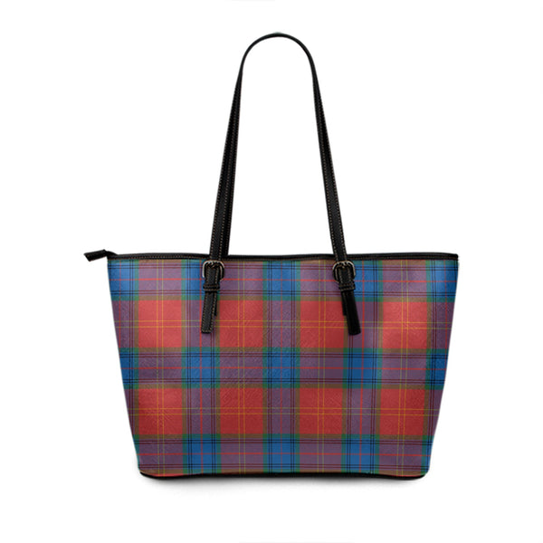 MacEdward (MacGregor Hastie) Ancient Tartan Leather Tote Bag