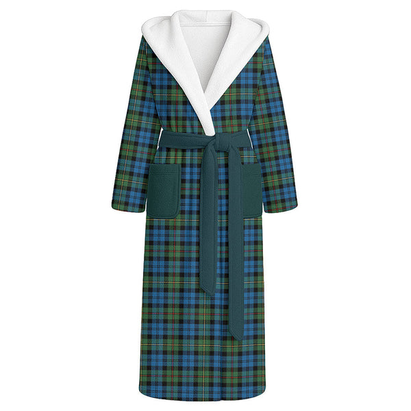MacEwan Ancient Clan Badge Tartan Flannel Hooded Bathrobe