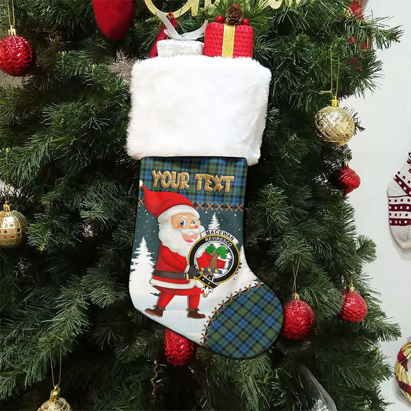 MacEwan Ancient Clan Badge Tartan Christmas Stocking Holiday Blessings Merry Christmas Joy