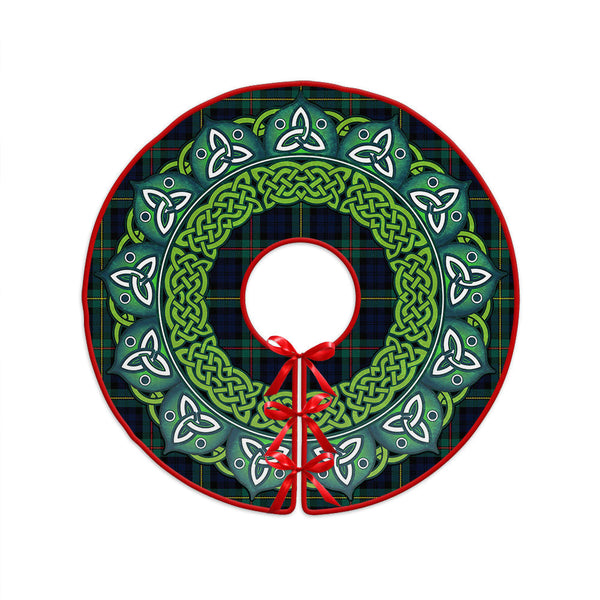 MacEwan Modern Clan Badge Tartan Christmas Tree Skirt Heritage Holiday Decor