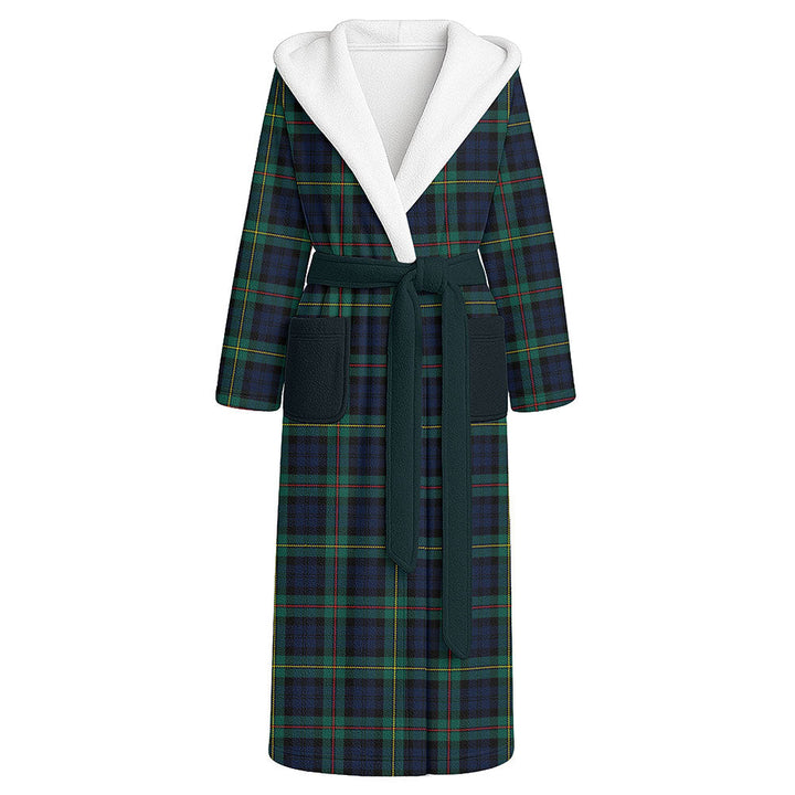 MacEwan Modern Clan Badge Tartan Flannel Hooded Bathrobe