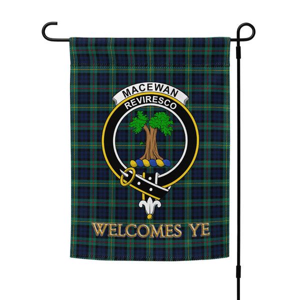 MacEwan Modern Clan Badge Tartan Garden Flag