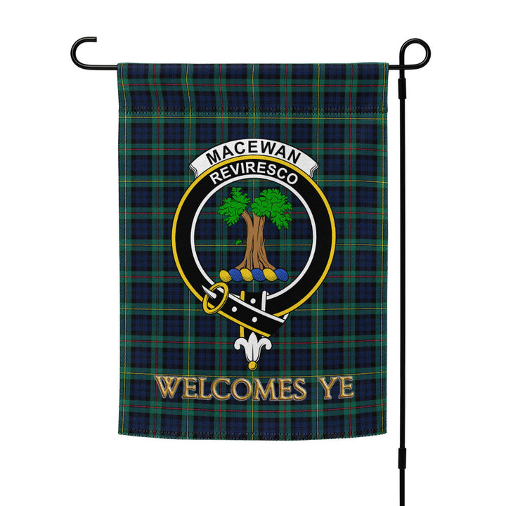 MacEwan Modern Clan Badge Tartan Garden Flag