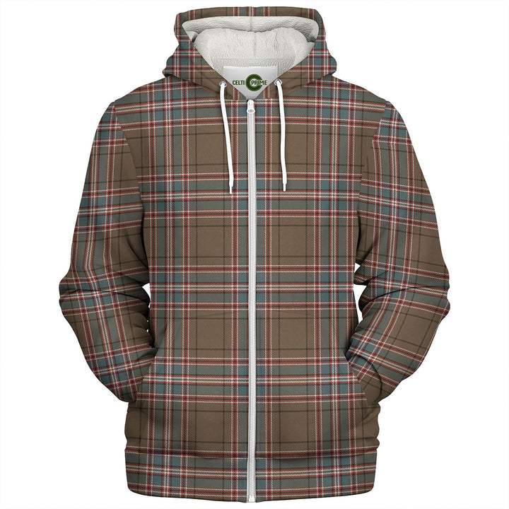 MacFarlane Hunting Weathered Tartan Sherpa Hoodie
