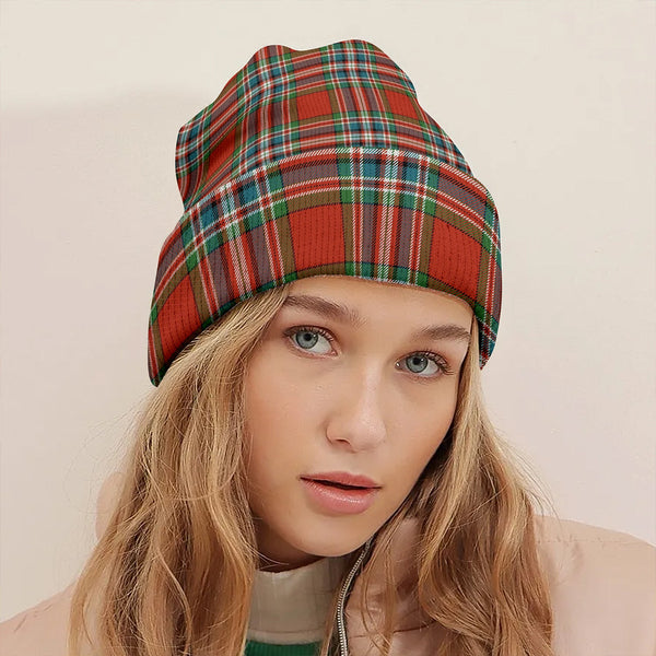 MacFarlane Red Ancient Clan Badge Tartan Knitted Beanie