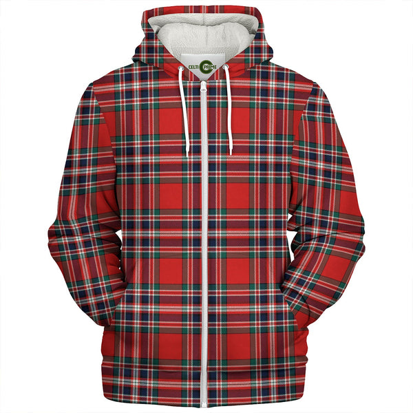 MacFarlane Red Modern Clan Badge Tartan Sherpa Hoodie