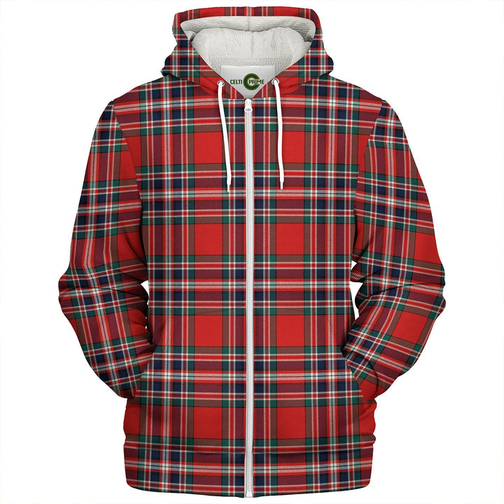 MacFarlane Red Modern Clan Badge Tartan Sherpa Hoodie