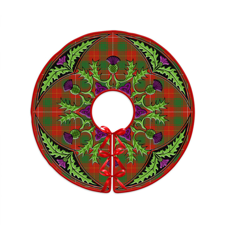 MacFie (MacPhee) Ancient Clan Badge Tartan Christmas Tree Skirt Scottish Thistle Design