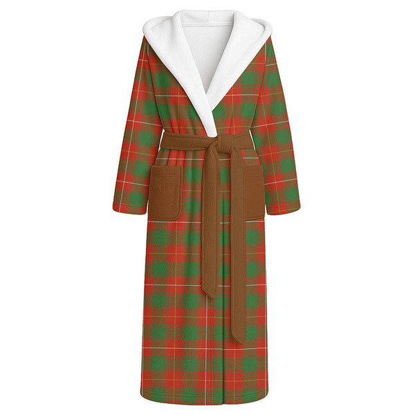 MacFie (MacPhee) Ancient Clan Badge Tartan Flannel Hooded Bathrobe