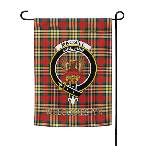 MacGill Modern Clan Badge Tartan Garden Flag