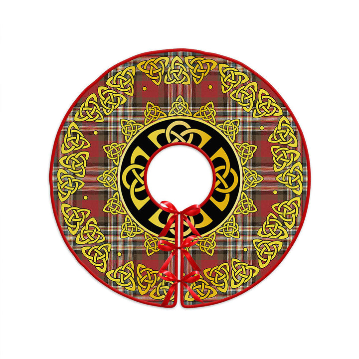 MacGill Weathered Clan Badge Tartan Christmas Tree Skirt Golden Celtic Heritage