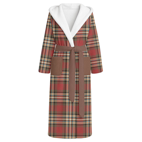 MacGill Weathered Clan Badge Tartan Flannel Hooded Bathrobe