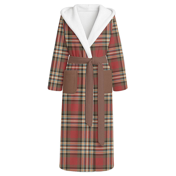 MacGill Weathered Clan Badge Tartan Flannel Hooded Bathrobe