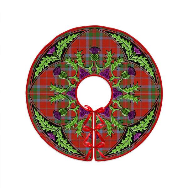 MacGillivray Ancient Clan Badge Tartan Christmas Tree Skirt Scottish Thistle Design