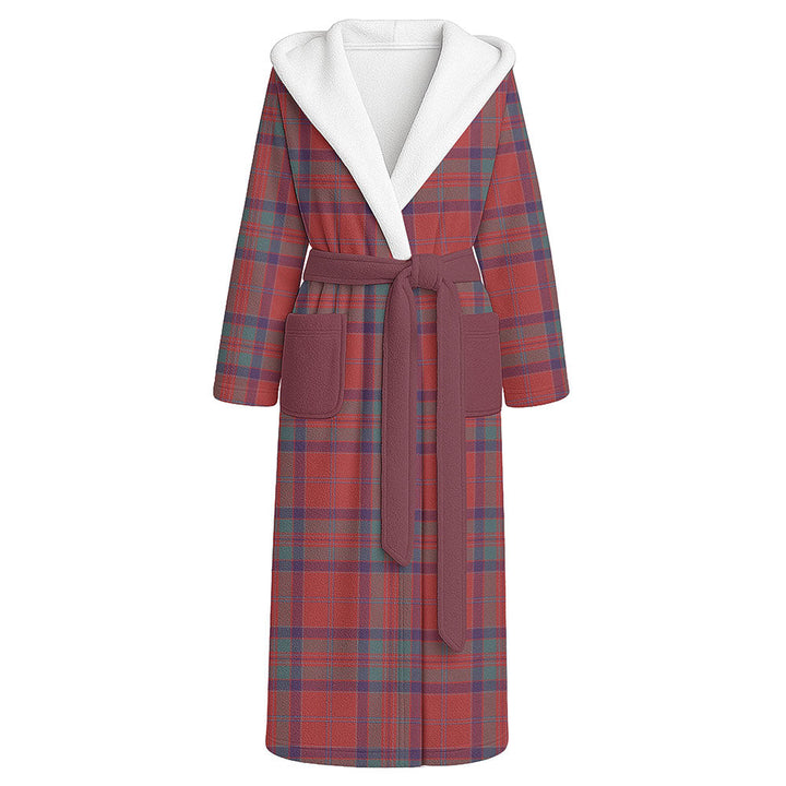 MacGillivray Weathered Clan Badge Tartan Flannel Hooded Bathrobe
