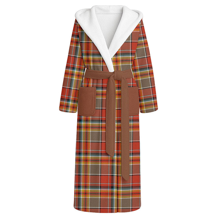MacGlashan Ancient Clan Badge Tartan Flannel Hooded Bathrobe