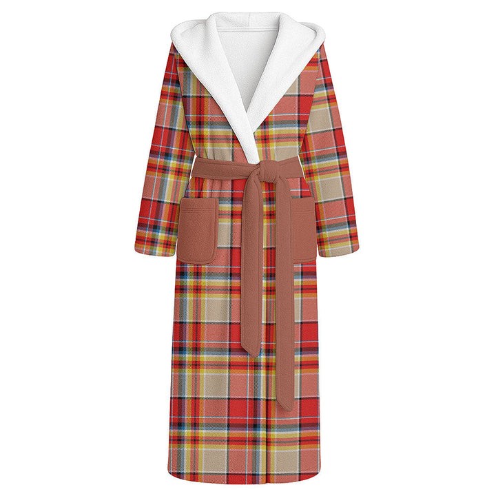 MacGlashan Modern Clan Badge Tartan Flannel Hooded Bathrobe