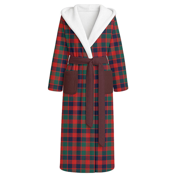 MacGowan (Gow) Modern Clan Badge Tartan Flannel Hooded Bathrobe