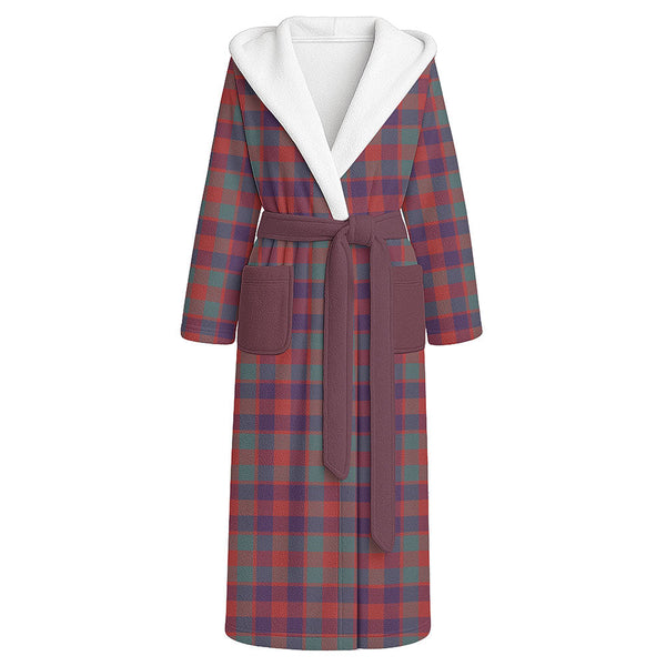 MacGowan (Gow) Weathered Clan Badge Tartan Flannel Hooded Bathrobe