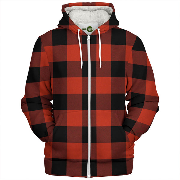 MacGregor Rob Roy (Gregor Red - Black) Ancient Tartan Sherpa Hoodie