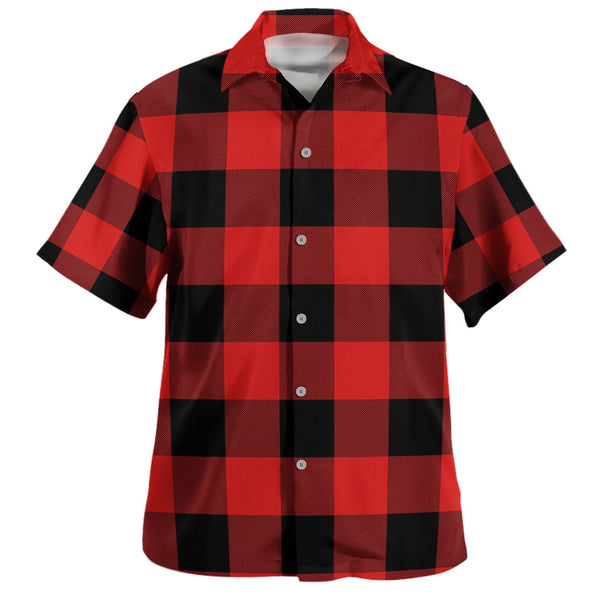 MacGregor Rob Roy (Gregor Red - Black) Modern Tartan Hawaiian Shirt