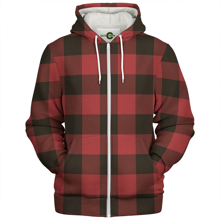 MacGregor Rob Roy (Gregor Red & Black) Weathered Clan Badge Tartan Sherpa Hoodie