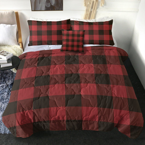 MacGregor Rob Roy (Gregor Red - Black) Weathered Tartan Comforter