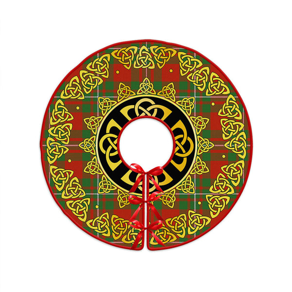 MacGregor (Gregor) Ancient Clan Badge Tartan Christmas Tree Skirt Golden Celtic Heritage