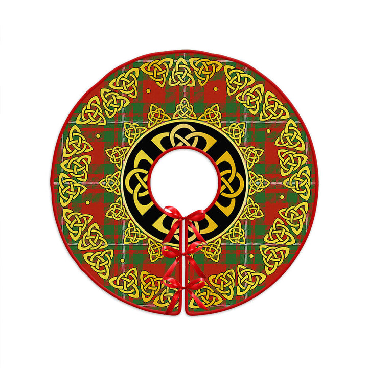 MacGregor (Gregor) Ancient Clan Badge Tartan Christmas Tree Skirt Golden Celtic Heritage