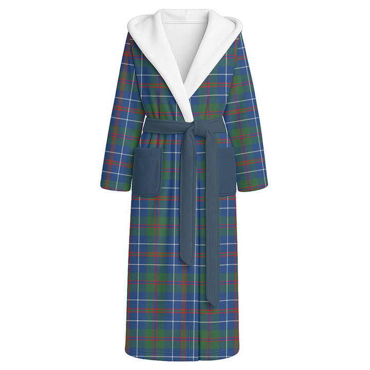 MacHardy Modern Clan Badge Tartan Flannel Hooded Bathrobe