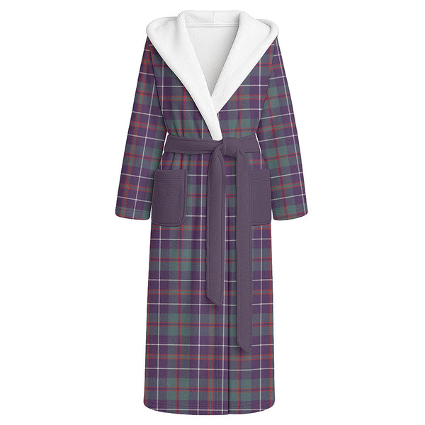 MacHardy Weathered Clan Badge Tartan Flannel Hooded Bathrobe