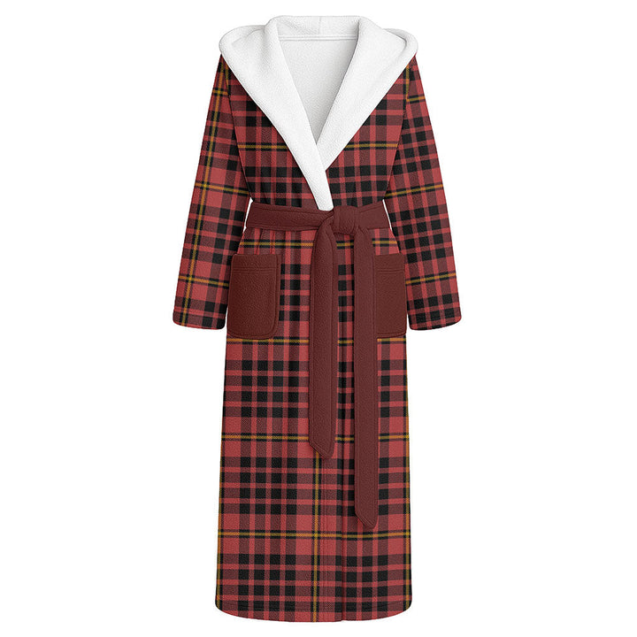 MacIan Ancient Clan Badge Tartan Flannel Hooded Bathrobe