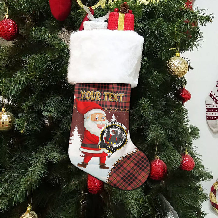 MacIan Ancient Clan Badge Tartan Christmas Stocking Holiday Blessings Merry Christmas Joy