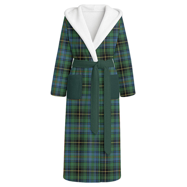 MacInnes Ancient Clan Badge Tartan Flannel Hooded Bathrobe