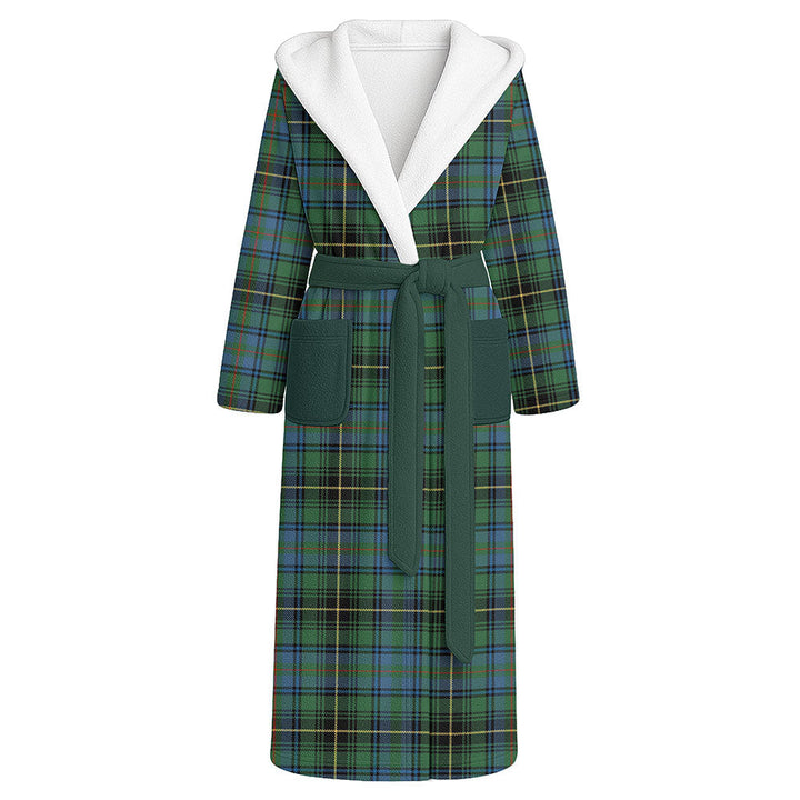 MacInnes Ancient Clan Badge Tartan Flannel Hooded Bathrobe