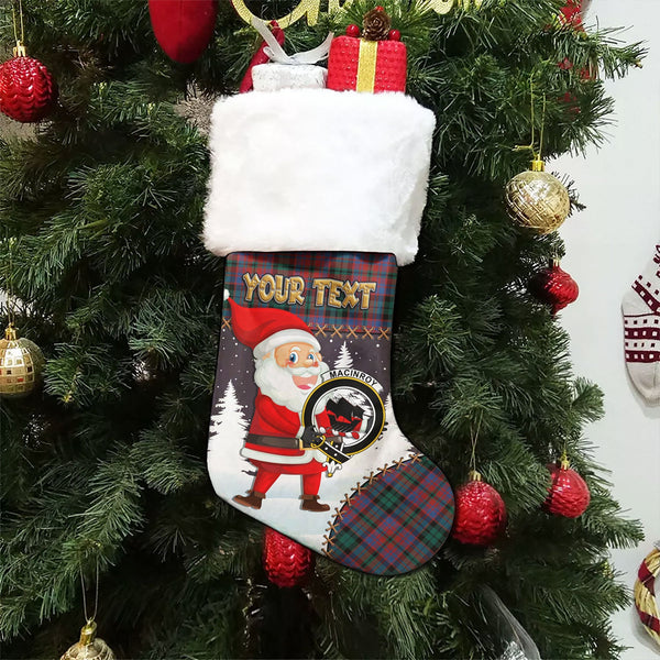 MacInroy Modern Clan Badge Tartan Christmas Stocking Holiday Blessings Merry Christmas Joy