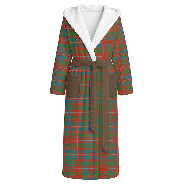 MacIntyre Ancient Clan Badge Tartan Flannel Hooded Bathrobe